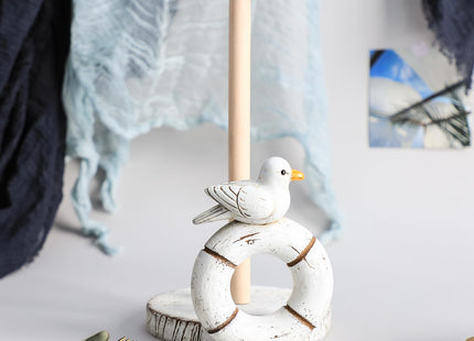 Bicuzat Retro Ocean Style Paper Towel Holder Stand, Resin Crafts Display for Kitchen Countertop, Cafe Western Restaurant Cake Shop Dessert Shop-Seagull A