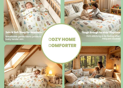 Erosebridal Woodland Animals 7 Piece Comforter Set Full for Nursery Child