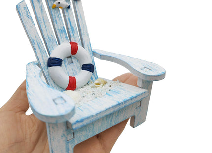 AzsVbvs 2 Pack Wooden Handmade Mini Chair Box Beach Decor Nautical Theme Decoration for Home Office Desk (Life Ring)