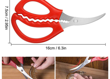 Calary 8Pcs Seafood Scissors Crab Scissors Seafood Shears Multifunctional Crab Leg Crackers and Tools