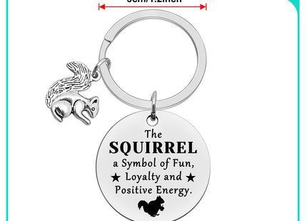 Heigebi Squirrel Gift Keychain for Squirrel Lover Gift for Women Men Zookeeper Coworker Christmas Birthday Gifts Animal Squirrels Keyring