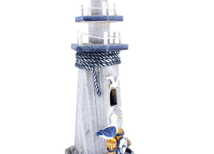 genius.nn Seabird Wooden Lighthouse 10' High Nautical Themed Rooms Lighthouse Home Decor