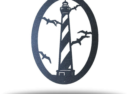 Riverside Designs Coastal Lighthouse Ocean Beach Metal Art Steel Wall Décor