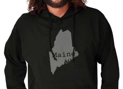 Classic Teaze Home State Maine Shape Local Pride Hoodie Sweatshirt Women Men Black