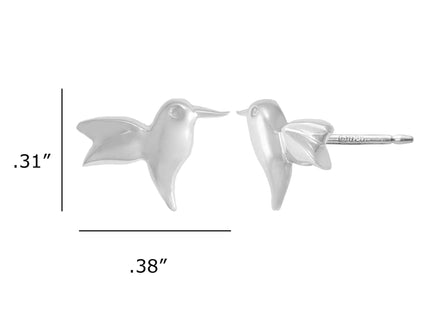 Boma Jewelry Sterling Silver Hummingbird Stud Earrings