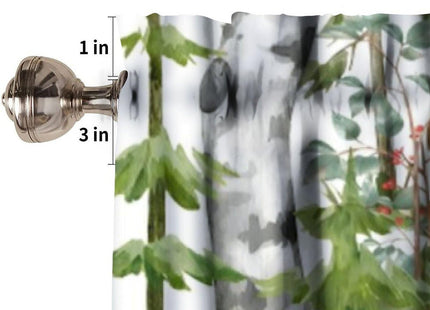 wlsgdsg Forest Animal Valance Curtain for Kids Watercolor Wild Animal Bear Fox Deer Kids Green Woodland Tree Window Treatment Valances Curtains for Boys Living Room Bedroom Nursery 54x18In 1P