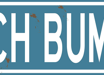 Beach Bum Way Coastal Theme Street Sign 16" x 4" Funny Tin Sign Shore Home Indoor Outdoor Pool Deck Decor (BeachBumStreet)