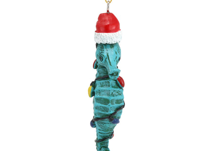 Needzo Seahorse Christmas Ornament, Nautical Hanging Tree Accessory, Seasonal Beach House Decor, 3.5 Inches