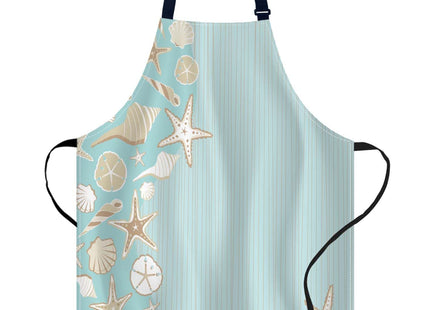 oFloral Seashell Beach Party Apron - Cook & Serve, BBQ & Catering Bib