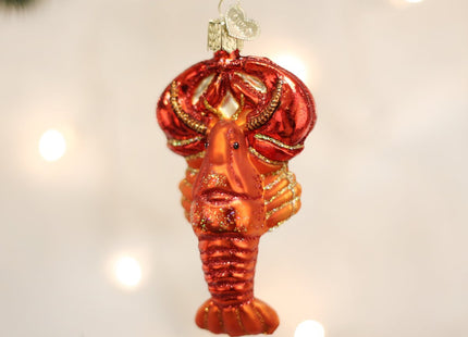 Old World Christmas Lobster Glass Blown Ornament for Christmas Tree, Handcrafted Holiday Decoration, Sea Collection