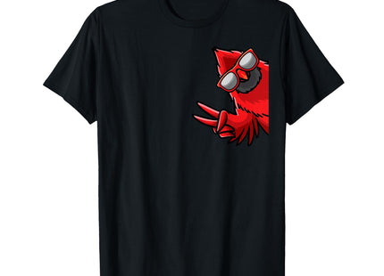 Northern Cardinal Bird Red Cardinal from Side T-Shirt, Men, Black, 3X-Large