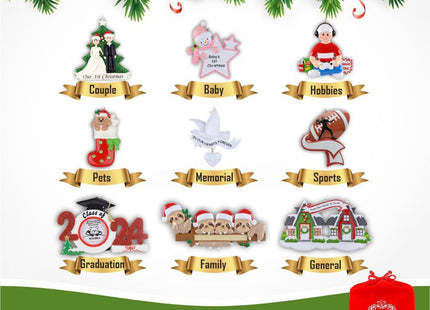 Personalized Black Bear Family of 4 Christmas Ornament 2026 with Names