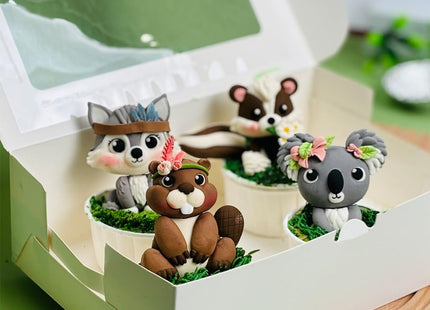 Woodland Animal Fondant Molds Cake Topper 6-count
