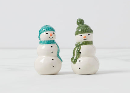 Lenox Balsam Lane Snowman Christmas Salt and Pepper Shaker Set