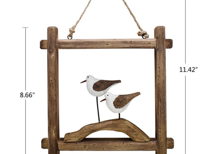 Wood Seabird Beach Wall Hanging Decor Rustic Ocean Seagull Ornaments