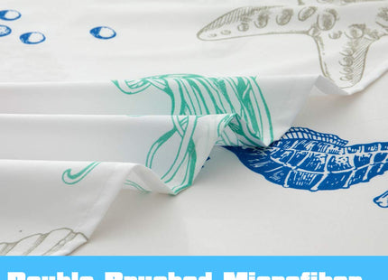JSD Coastal Beach Theme Kids Twin Sheet Set 3 Piece Deep Pocket