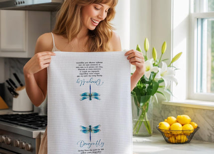 FDLLUS Dragonfly Gifts Kitchen Towels for Dragonfly Lovers, Nature Lover Decorative Towels for Bar Kitchen Bathroom