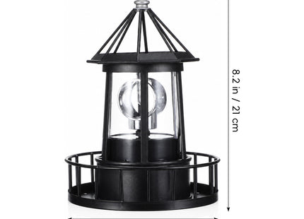 DOITOOL Solar Lighthouse Rotating Light LED 360 Degree Rotating Lighthouse Landscape IP65 Waterproof Rotatable Outdoor Solar Light Lamp Hanging for Home Garden Yard Decor