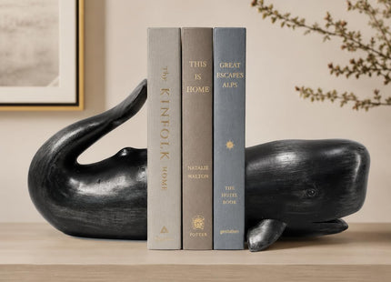 Comfy Hour 13.2 Inch Whale Bookends, Nautical Decor, Set of 2