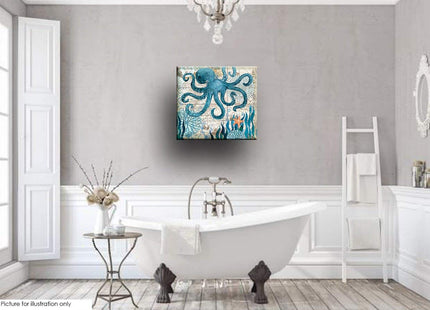 Niwo ART - Octopus, Sea Animail Canvas Wall Art Home Decor,Stretched Ready to Hang (20"x20"x1.5")