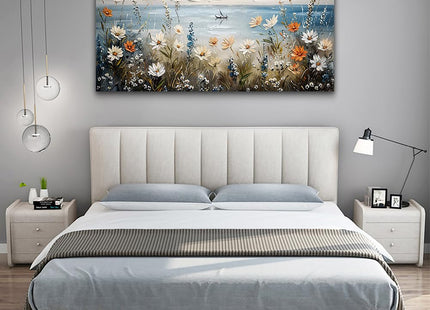 MHARTK66 Coastal Landscape Wall Art, Floral Botanical Wall Pictures 20"X40"