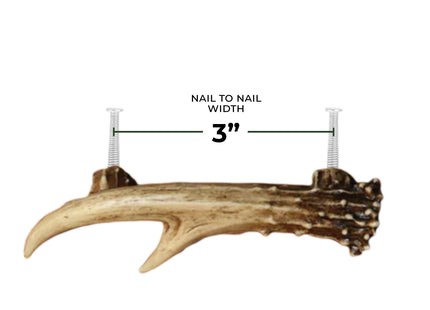 Rivers Edge Products 2-Pack Drawer Pulls, Poly Resin Cabinet Knobs with Screws, Cabinet Handles for Bathroom, Kitchen, or Furniture Dresser, Deer Antlers
