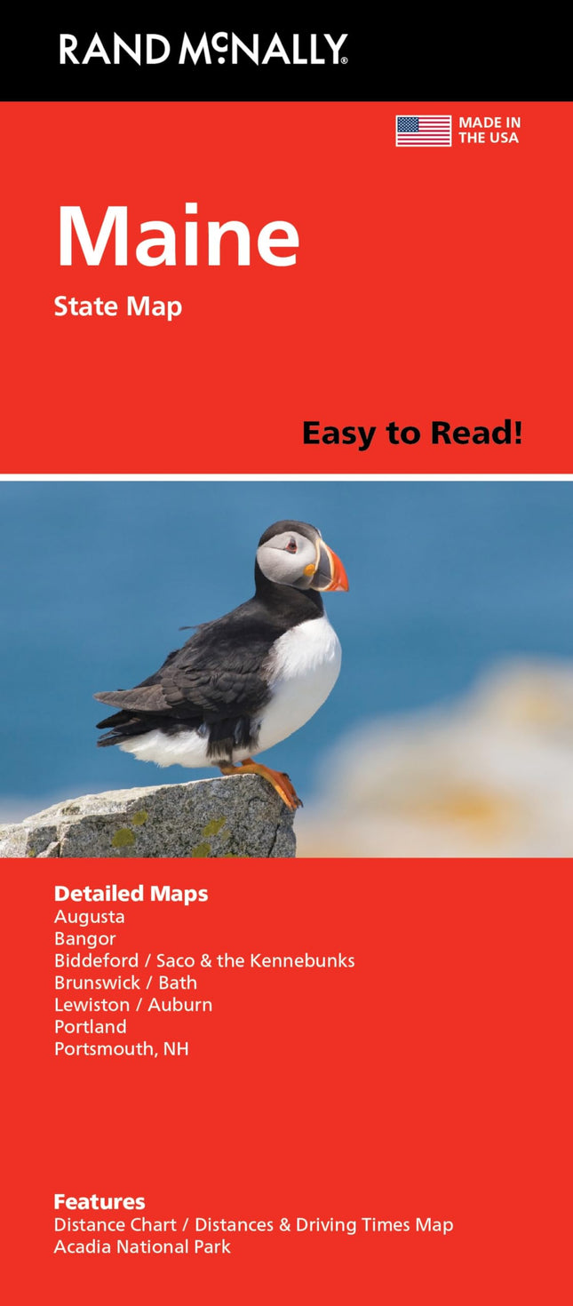 Rand McNally Easy to Read: Maine State Map