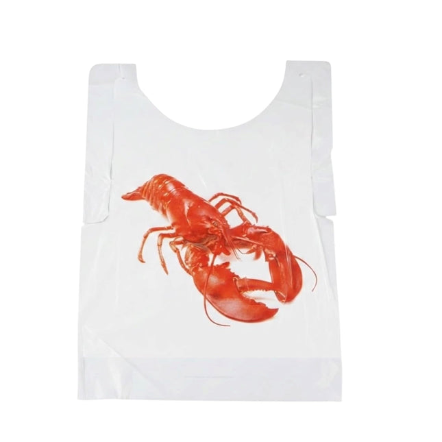The Baker Celebrations Disposable Plastic Lobster Bibs, 50 Pack