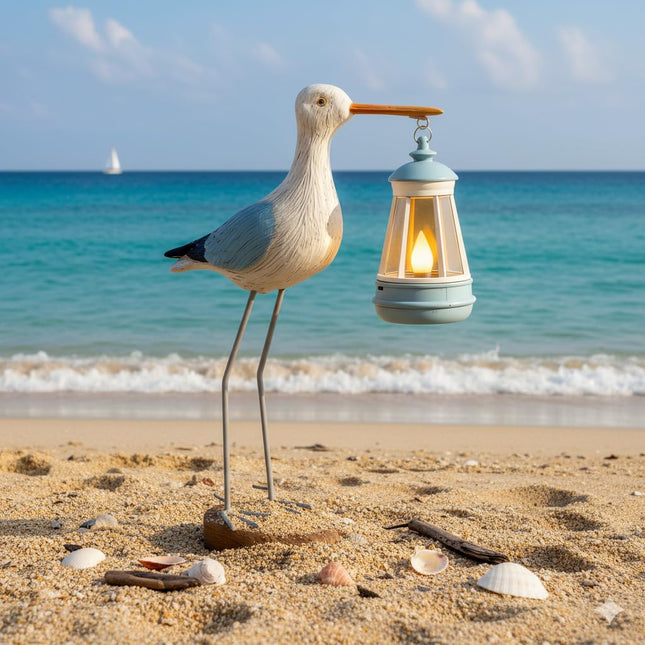 QZJDDZSW Solar Seagull Statues for Garden and Home Decor,Funny Garden Decor Beach,Pool,Patio,Lawn,Yard,Porch,Perfect Garden Gift