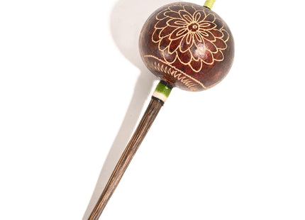Peruvian Amazon Gourd Rattle, Hummingbird/Flower, Medium