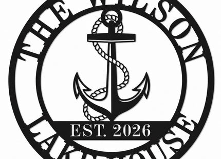 Personalized Lake House Decor, Custom Nautical Wall Decor, Nautical Decor for Home, Outdoor Metal Lake House Signs