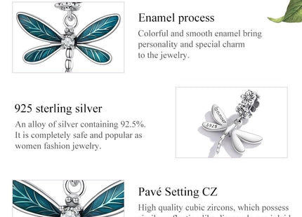 RUKYF 925 Sterling Silver Dragonfly Charms for Bracelets and Necklaces Best Jewelry Gifts for Dragonfly Lovers