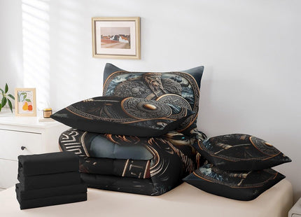 Erosebridal Norse Viking King Comforter Set 7 Piece for Kids Boys Teen