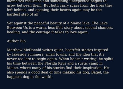 The Lake Between Us: A second chance romance on a Maine Lake