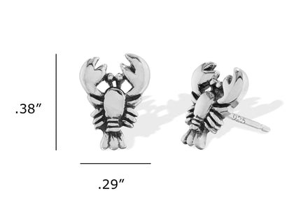 Boma Jewelry Sterling Silver Crawfish Lobster Stud Earrings
