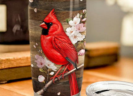 SANDJEST Cardinal Tumbler 20oz Stainless Steel Insulated Travel Mug Cup for Women Girls Gifts for Birthday Christmas