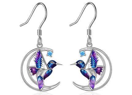 YFN Hummingbird Earrings Bird Dangle Earrings Sterling Silver Jewelry Hummingbird Gifts for Women