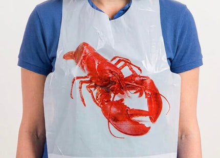 The Baker Celebrations Disposable Plastic Lobster Bibs, 50 Pack