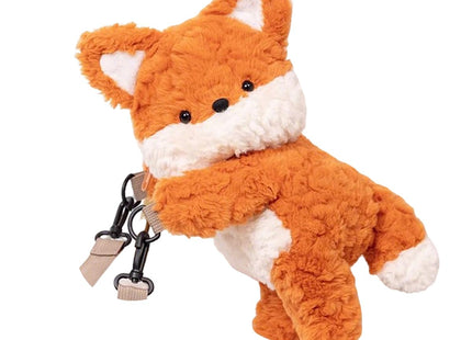 Cute Plush Fox Crossbody Bag, Orange Fluffy Fox Party Bag with Adjustable Strap, Phone, Cosmetic Multi-Way Carrying (Orange-FOX)