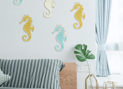 Putuo Decor 3-Piece Seahorse Wall Decor Set - Ocean Themed Wall Art for Bedroom, Living Room, Bathroom & Coastal Spaces
