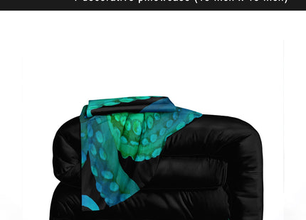 Bedbay Ocean Octopus Comforter Set Queen Size Ocean Animal Comforter Set for Kids Teens Sea Marine Themed Octopus Bedding Tentacles Pattern Queen Bedding Set