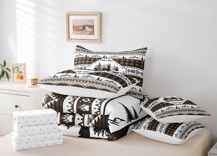 Feelyou Deer Twin Comforter Set with Sheets for Kids Boys Girls Deer Hunting 7 Pieces Bedding Set Rustic Cabin Lodge Country Bed in a Bag Farmhouse Western Room Decor Southwestern