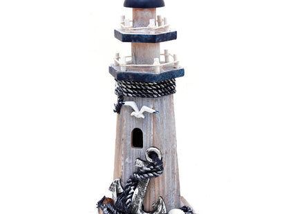 Wooden Lighthouse Nautical Bathroom Decor Lighthouse Figurines Decorative Lighthouse Indoor Table Centerpieces Beach Theme Home Decor