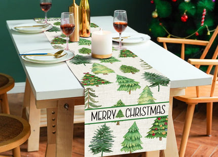 OTOSTAR Christmas Table Runner 13"x72" Christmas Gnome Deer Table Runners Tablecloth Winter Holiday Kitchen Dining Table Decoration Rectangle Xmas Table Runner for Home Party Banquet Decor (Deer Gray)