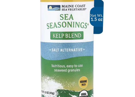 Maine Coast Sea Vegetables Kelp Granules Blend | Organic Seaweed Snacks | Sustainably Harvested | Low Sodium Salt Alternative | Rich in Iodine & Minerals | Ideal for Soups, Salad | 1.5 oz (Pack of 1)