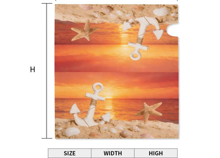 Abucaky Sea Beach Sunset Nautical Anchor Mailbox Cover Magnetic Summer Shells Starfish Waterproof Mailbox Wraps Post Letter Box Decor 21x18 in