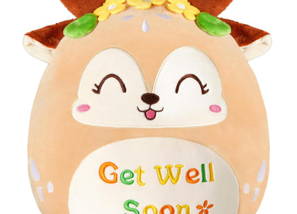 CozyWorld Get Well Soon Deer Plush Pillow Cuddlt Sika Deer Stuffed Animal