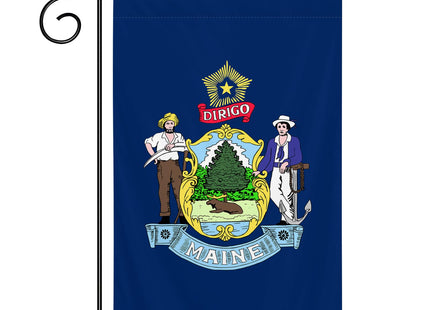 Maine State Garden Flag 12x18 Inch Double Sided Polyester Maine Flags for Outdoor Yard Garden Patio Porch Decorations