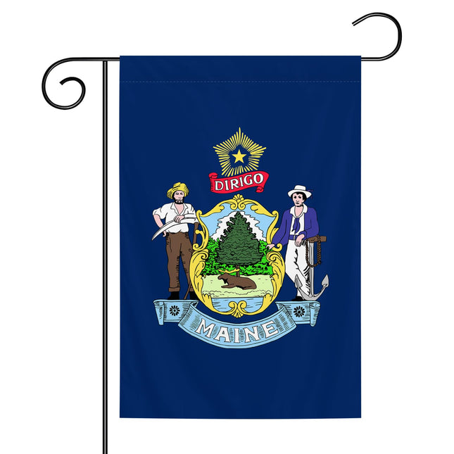 Maine State Garden Flag 12x18 Inch Double Sided Polyester Maine Flags for Outdoor Yard Garden Patio Porch Decorations