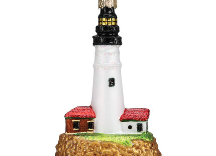 Old World Christmas Portland Head Lighthouse Glass Ornament Free Box 20117 New